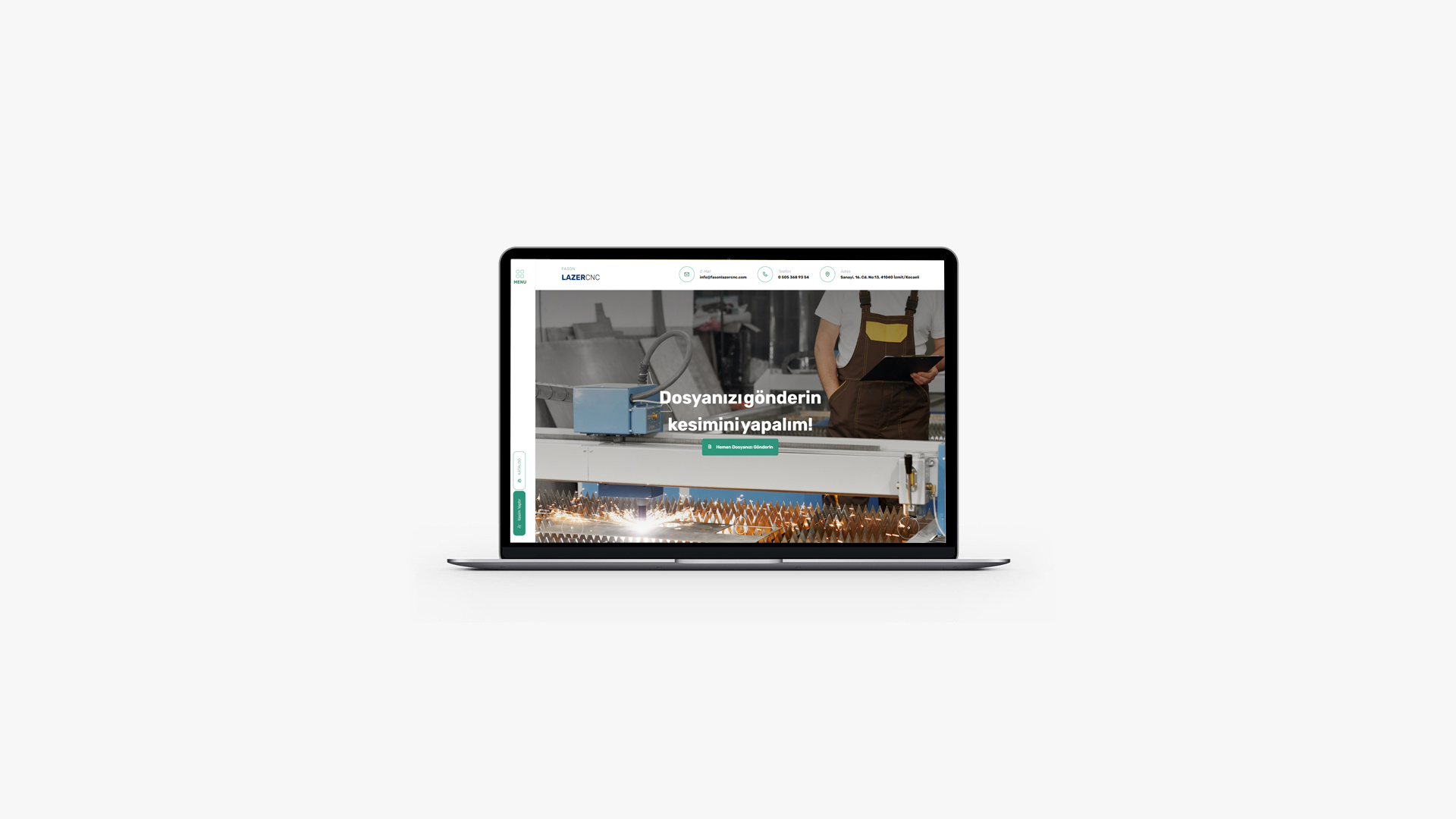 Fason Lazer CNC İçin Kreatif ve İşlevsel Web Site Tasarımları